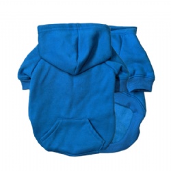 Blank Dog Hoodie | Fleece Lined |Leash Hole| Warm, Soft, Customizable |Royal Blue