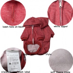 heather red outdoor dog hoodie