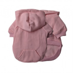 baby pink blank pullover dog hoodie with pocket