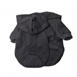 most popular black basic dog hoodie with pocket